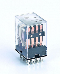 Реле промежуточное DEKraft ПР-102 3А 24В AC 4 контакта с LED-индикацией 23820DEK