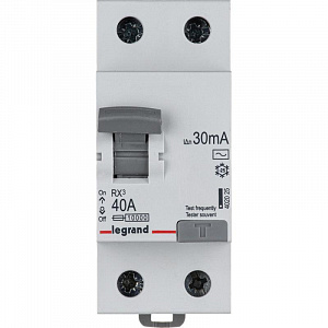 Выключатель дифференциального тока Legrand RX3 2п 40А 30мА тип AC 402025