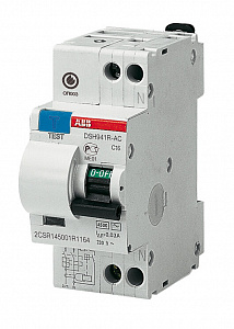 Дифференциальный автоматический выключатель ABB DSР941R 1П+N 10A 30мА, тип AC, 4.5кА, C, DSH941RAC-C10/0,03 2CSR145001R1104