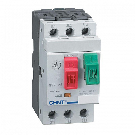 Автоматический выключатель защиты двигателя CHINT NS2-25 0.25-0.4А
